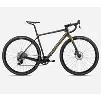 Orbea Terra M41e Team 1X Gravel Bike 2024 Cosmic Carbon View/Metallic Olive Green