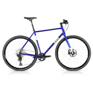 Merlin All-Road Steel SLX Flat Bar Gravel Bike - Metallic Blue / White / Black / 47cm